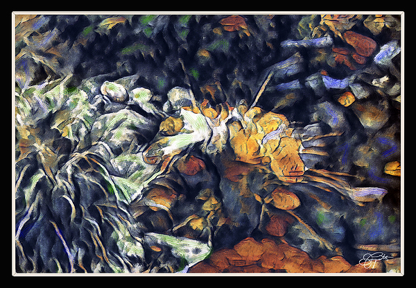 POND REFLECTIONS Abstract by Jerre Paquette