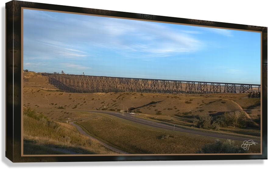 LETHBRIDGE TRESTLE TRAIN BRIDGE Canvas Print