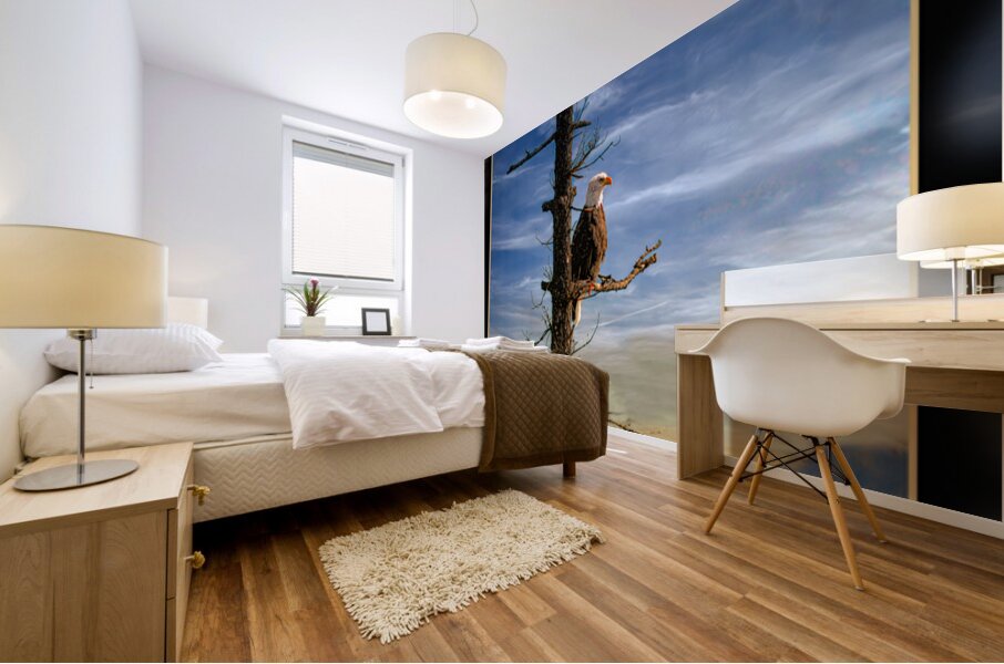 BALD EAGLE ON COPPER ISLAND Mural print