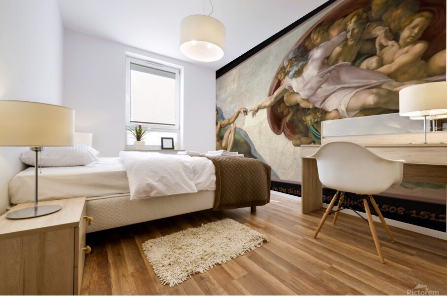 Michelangelo THE CREATION OF ADAM Sistine Chapel Mural print