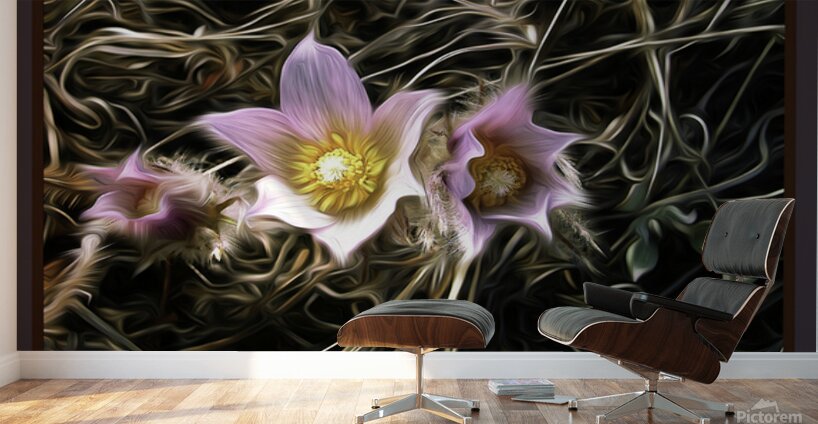 Riverside Crocuses Wall Murals