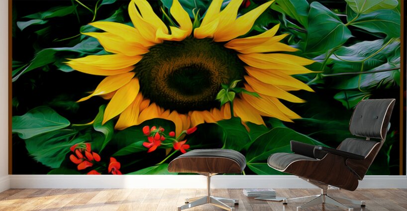 SUN FLOWER SCARLET RUNNERS Wall Murals
