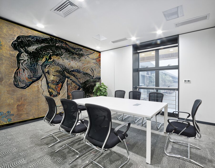 CHAUVET CAVE HORSES stylized Wall Printing