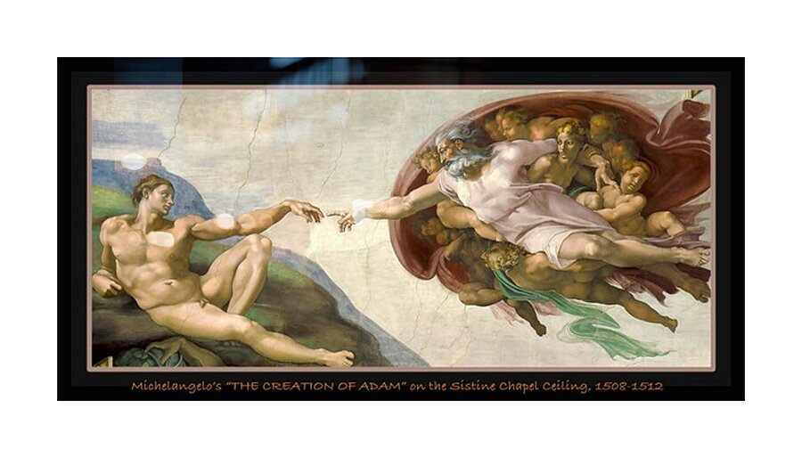 Michelangelo THE CREATION OF ADAM Sistine Chapel Picture Frame print