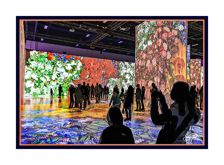 VAN GOGH FLOWERS EXHIBIT Picture Frame print