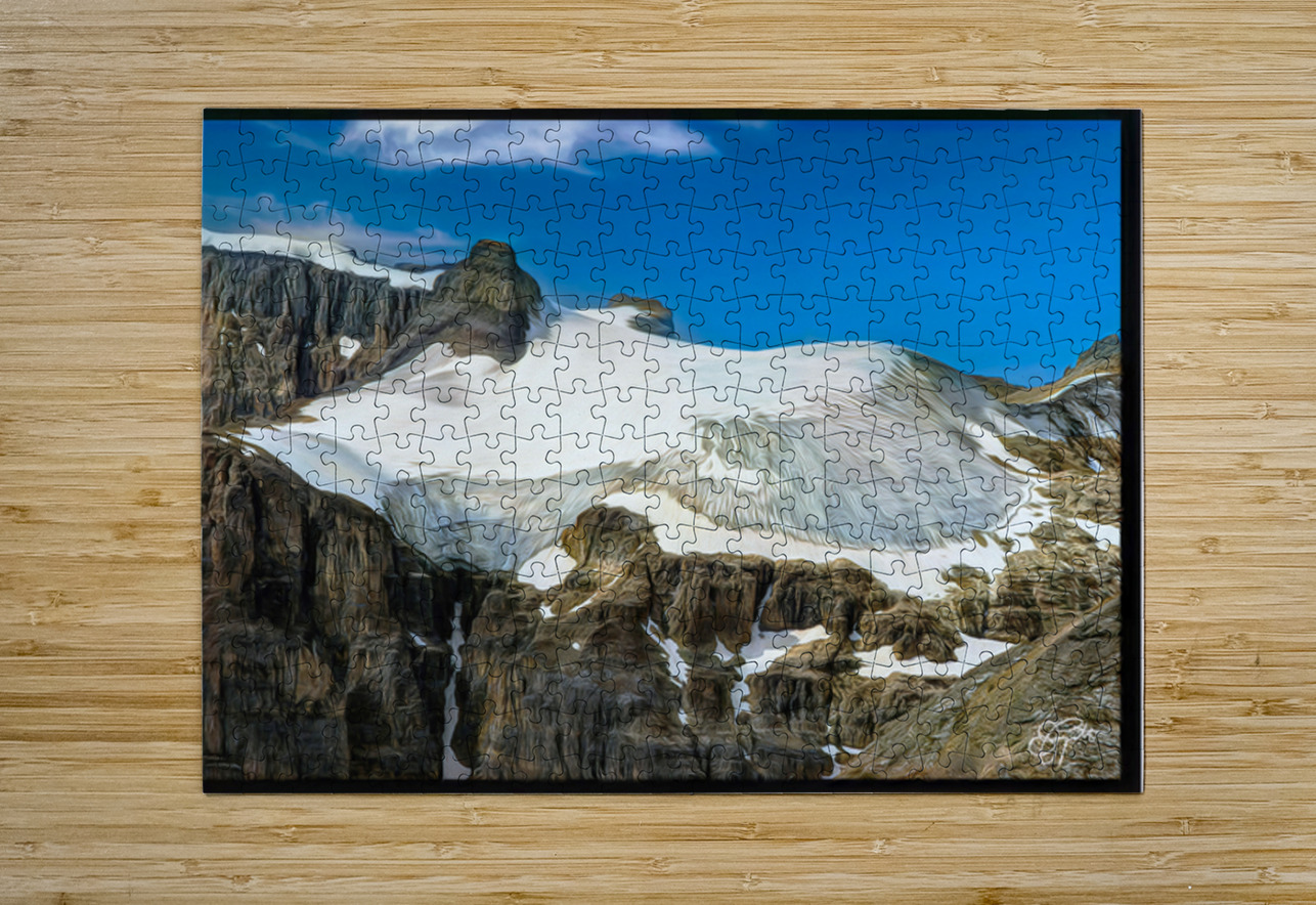 MELTING GLACIER NEAR BANFF impressionist Jerre Paquette Puzzle printing