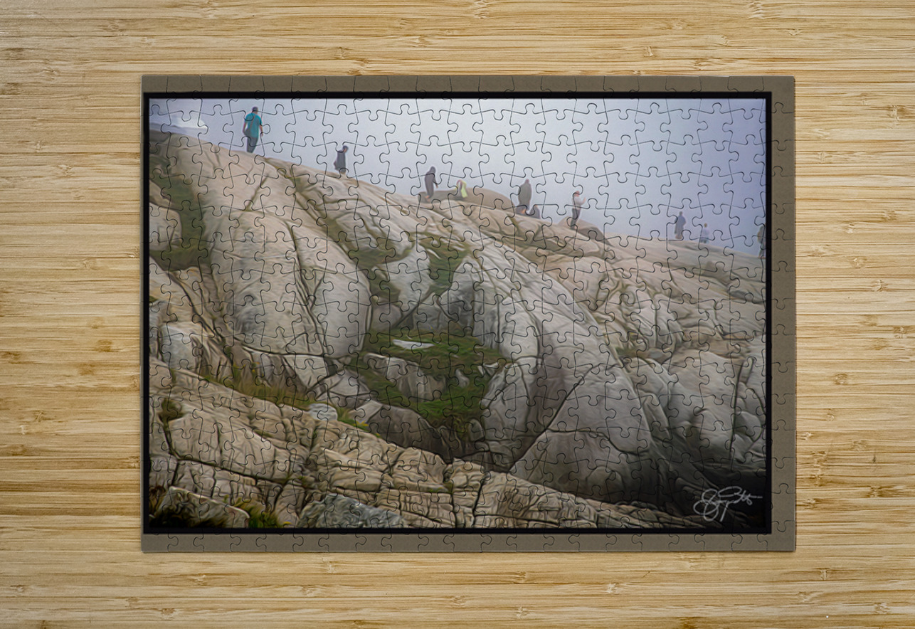 A FOGGY DAY AT PEGGY S COVE LIGHT HOUSE Jerre Paquette Puzzle printing