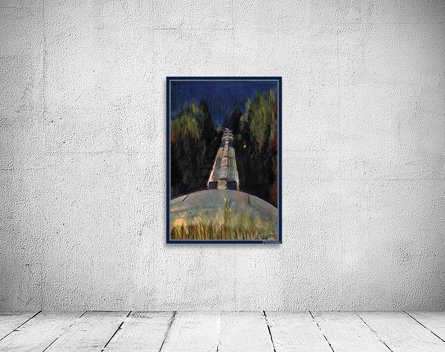 FREIGHT TRAIN AT NIGHT Wall Preview